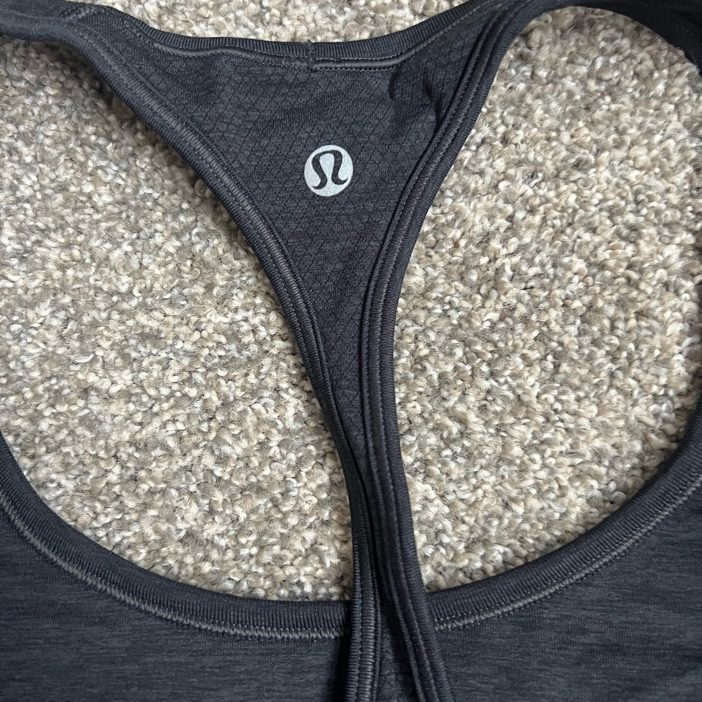 lululemon Charcoal Racerback Tank Top